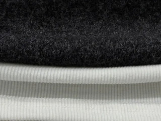 Yuha Halter Drape Shirring Two-tone Long-sleeved Knit T-shirt