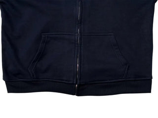 Yennie lettering fleece fur hooded zip-up