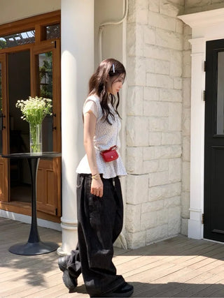 Seasoned shirring vintage flower ribbon strap sleeveless bustier layered flare mini dress
