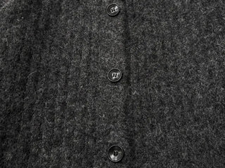 Aoto high neck collar two-way button loose fit long cardigan