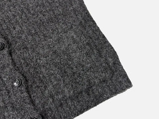 Aoto high neck collar two-way button loose fit long cardigan