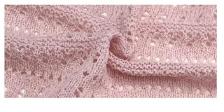 Niage Vintage Crochet Punching Wave Knit Crop Cardigan