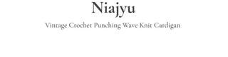 Niage Vintage Crochet Punching Wave Knit Crop Cardigan