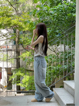 Fren Pintuck Shirring Muffler Bustier Sleeveless Nashi Set