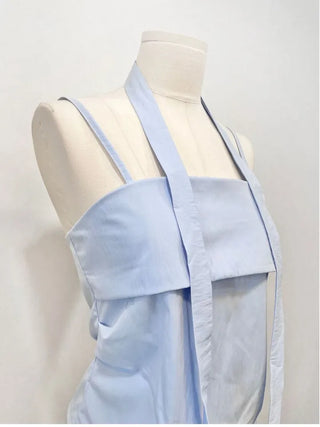 Fren Pintuck Shirring Muffler Bustier Sleeveless Nashi Set