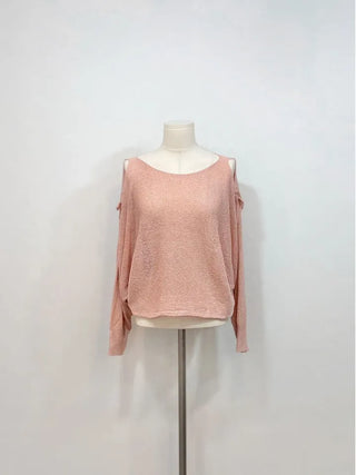 Lina Malafit Mood Ribbon Shoulder Team Loose Knit