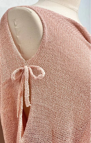 Lina Malafit Mood Ribbon Shoulder Team Loose Knit