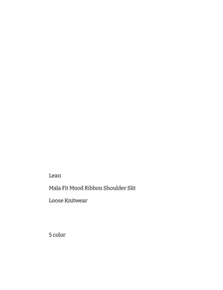 Lina Malafit Mood Ribbon Shoulder Team Loose Knit