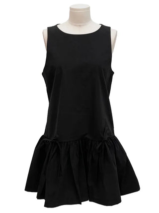 Sage Double Ribbon Strap Flare Layered Bustier Sleeveless Mini Dress