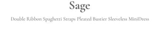 Sage Double Ribbon Strap Flare Layered Bustier Sleeveless Mini Dress