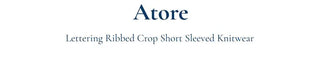 Atore Lettering Shibori Crop Short Sleeve Knit