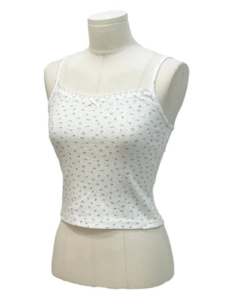 Dandelion Flower Lace Ribbon Crop Sleeveless