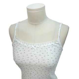 Dandelion Flower Lace Ribbon Crop Sleeveless