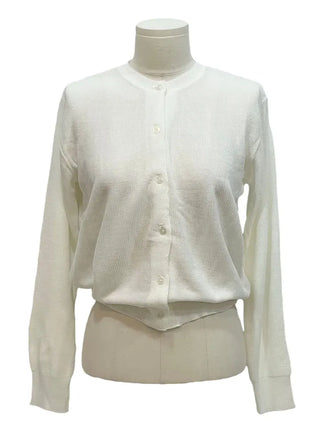 Burp-free slim fit daily button knit cardigan