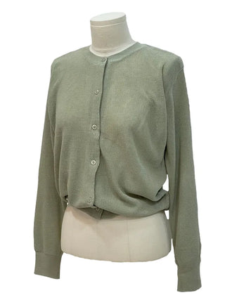 Burp-free slim fit daily button knit cardigan
