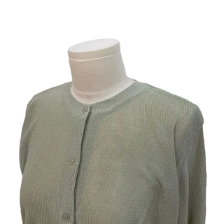 Burp-free slim fit daily button knit cardigan