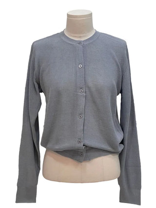 Burp-free slim fit daily button knit cardigan