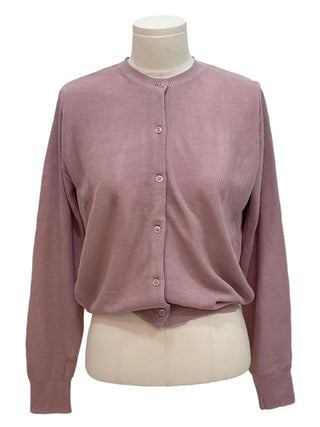 Burp-free slim fit daily button knit cardigan
