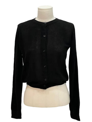 Burp-free slim fit daily button knit cardigan