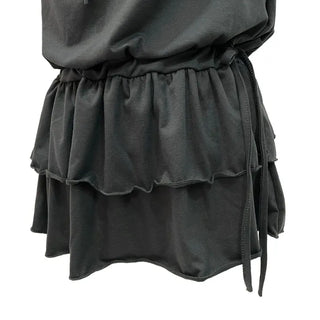 Bake Frill Cancan Ribbon String Sleeveless Bustier Layered Mini One Piece