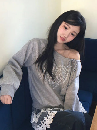 Bloomy See-Through Lace Layered Banding Skirt