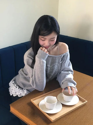 Bloomy See-Through Lace Layered Banding Skirt