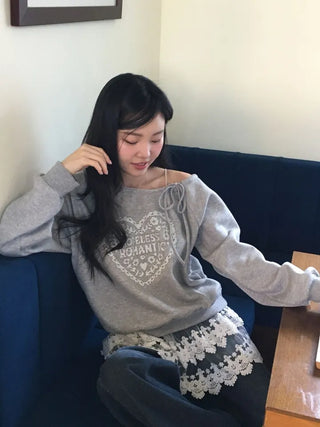 Bloomy See-Through Lace Layered Banding Skirt