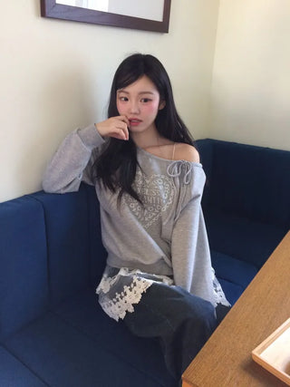 Bloomy See-Through Lace Layered Banding Skirt