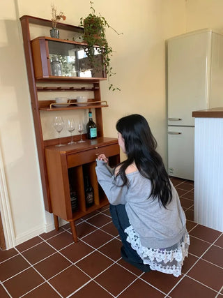 Bloomy See-Through Lace Layered Banding Skirt