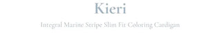 Kieri All-in-one Marine Stripe Slim-fit Color Block Cardigan