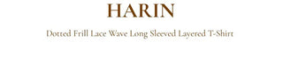 Harin Dot Frill Lace Wave Long Sleeve Short Sleeve Color Block Layered T-Shirt