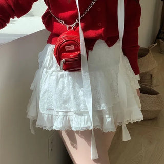 Dazzling Pendant Symbol Cut-off Fit Button V-Neck Loose-Fit Knit Cardigan