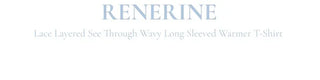 Lenerlin Loose Fit Lace Layered See-Through Wave Long Sleeve Warmer T-Shirt