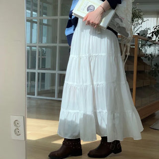Liberi Lace Flare Banding Long Skirt