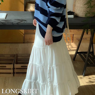 Liberi Lace Flare Banding Long Skirt