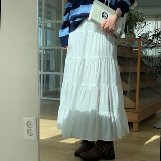 Liberi Lace Flare Banding Long Skirt