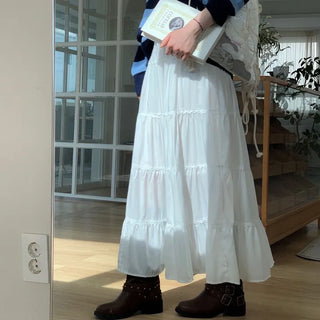 Liberi Lace Flare Banding Long Skirt