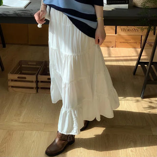 Liberi Lace Flare Banding Long Skirt