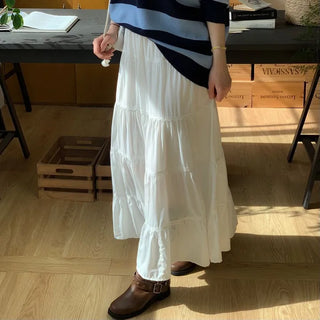 Liberi Lace Flare Banding Long Skirt