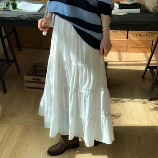 Liberi Lace Flare Banding Long Skirt
