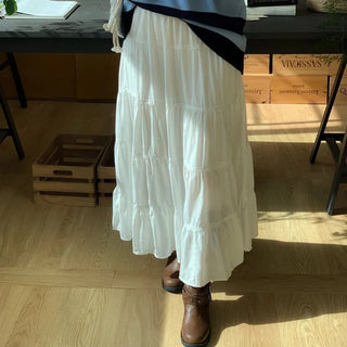 Liberi Lace Flare Banding Long Skirt