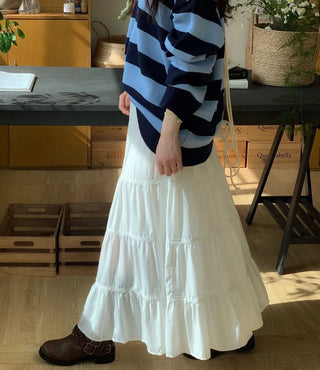 Liberi Lace Flare Banding Long Skirt