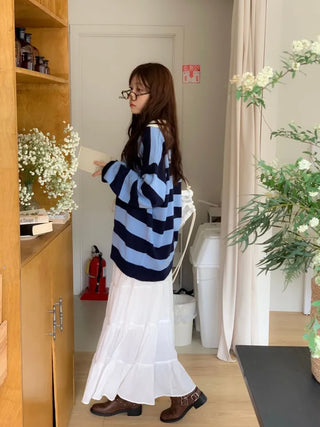 Liberi Lace Flare Banding Long Skirt