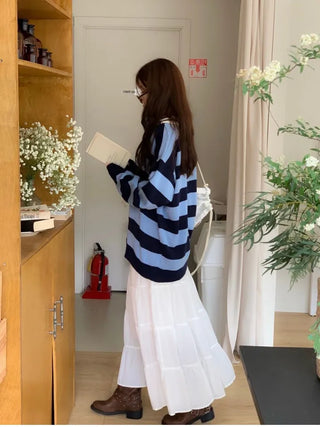 Liberi Lace Flare Banding Long Skirt
