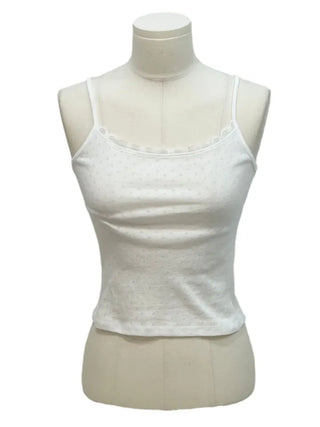 Popori Flower Punching Layered Lace Cotton Sleeveless Nashi