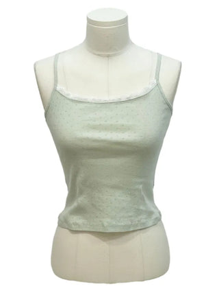 Popori Flower Punching Layered Lace Cotton Sleeveless Nashi