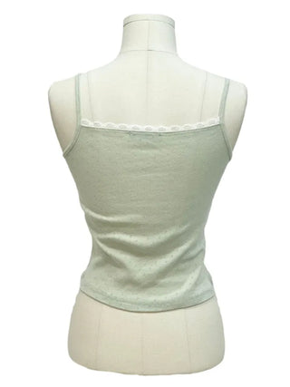 Popori Flower Punching Layered Lace Cotton Sleeveless Nashi