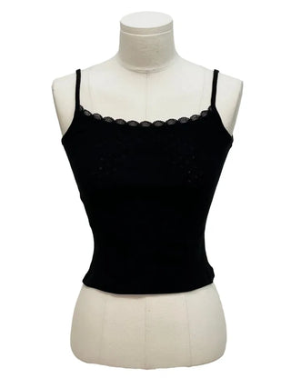 Popori Flower Punching Layered Lace Cotton Sleeveless Nashi