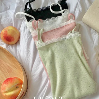 Popori Flower Punching Layered Lace Cotton Sleeveless Nashi