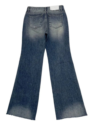 Byelo Glam Semi Bootcut Pocket Cut Denim Long Pants /2 Sizes